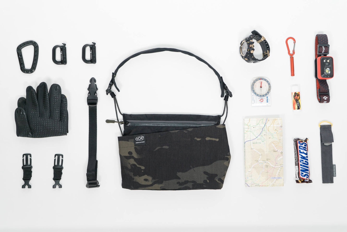 SLASH Sacoche 斜槓包-黑夜迷彩 | 輕量化機能斜背包 / 胸前包